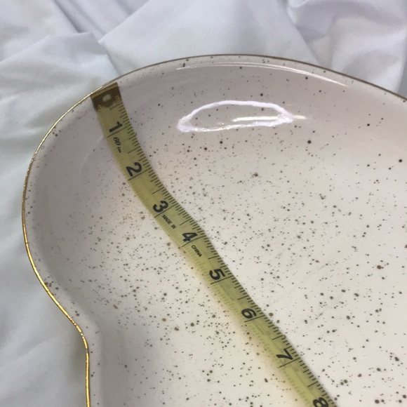 Vintage Retro Kidney Shaped Gold Rimmed & Glitter Platter - Picture 8 of 11